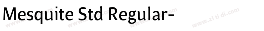Mesquite Std Regular字体转换